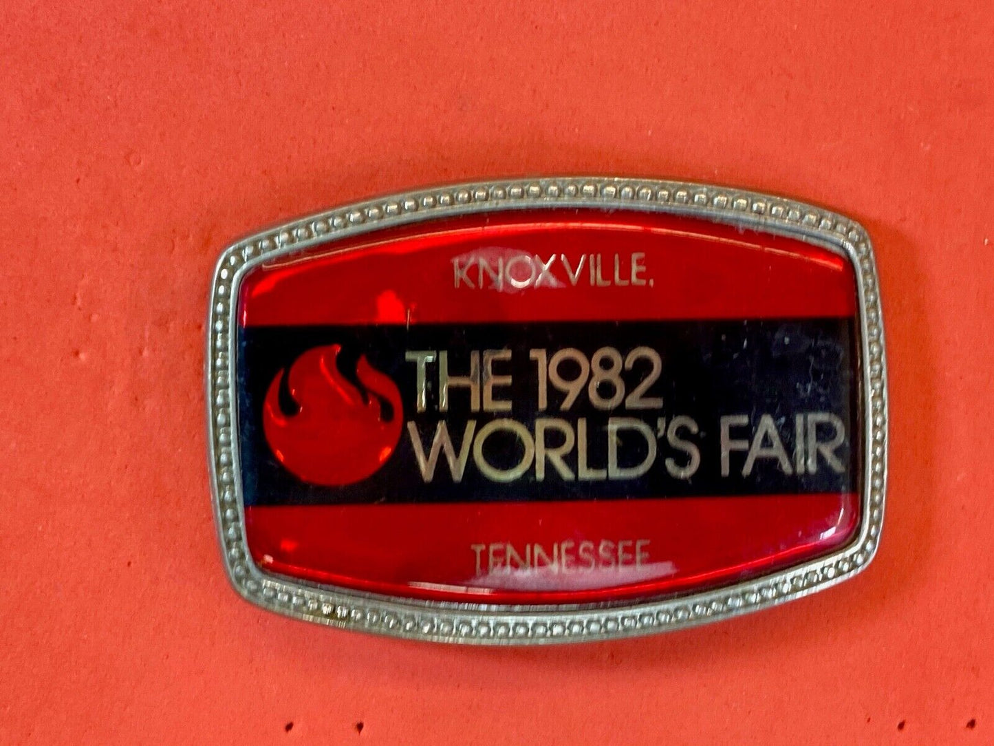 The 1982 Worlds Fair. - Knoxville Tn Tennessee Belt Buckle - Sunsphere