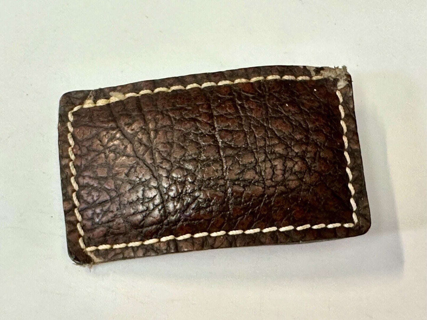 vintage brown leather belt buckle to restore