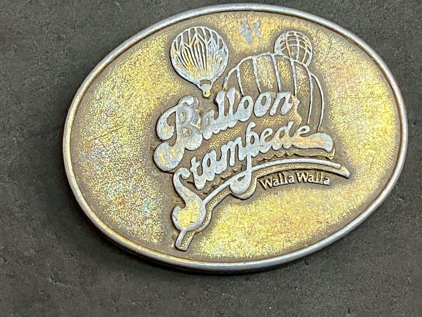 balloon stampede - Walla Walla Washington belt buckle