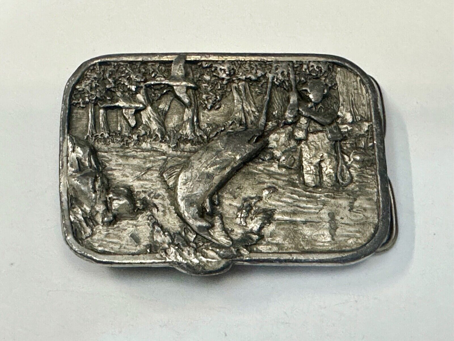 The Thrill of Fishing Vintage 1982 Siskiyou Fish Commemorative Belt Buckle