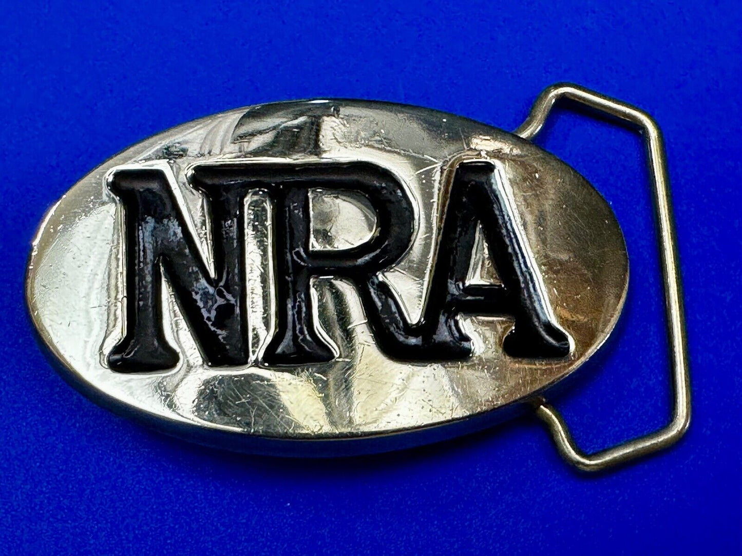 Baron Buckles NRA National Rifle Association Solid Brass oval Belt Buckle