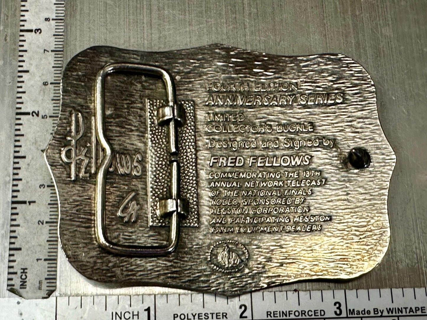 1986 Hesston National Finals Rodeo NFR Rodeo Cowboys NOS Western Belt Buckle