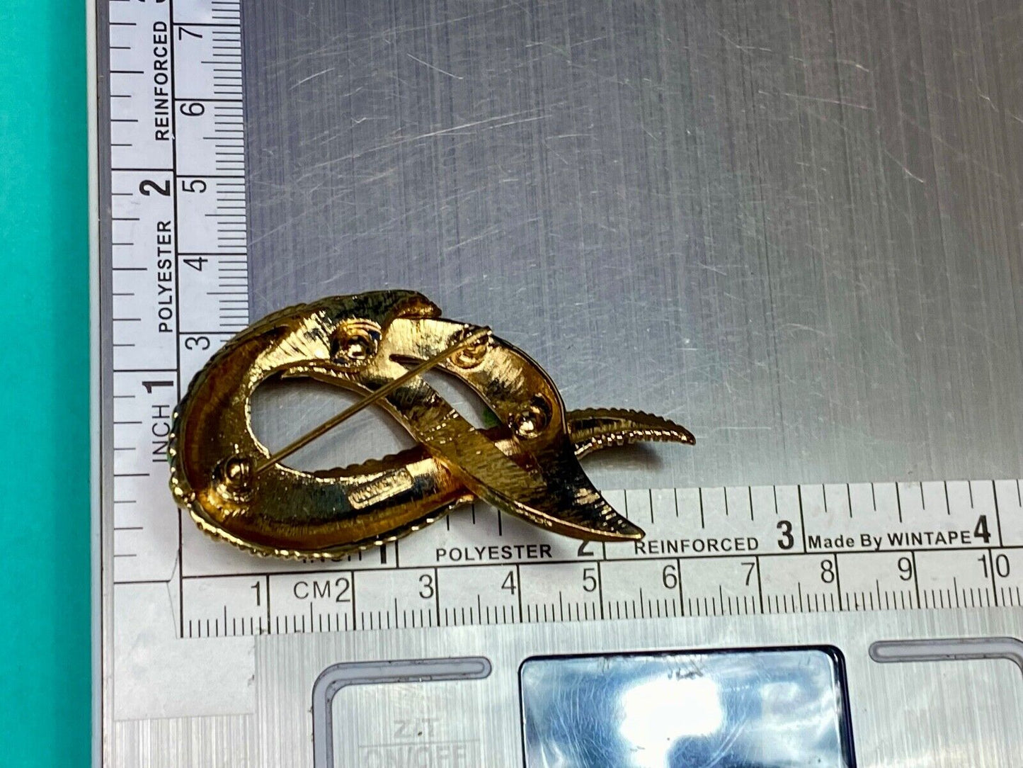 Swirl Feather Pattern Gold Tone Brooch Pin By Monet