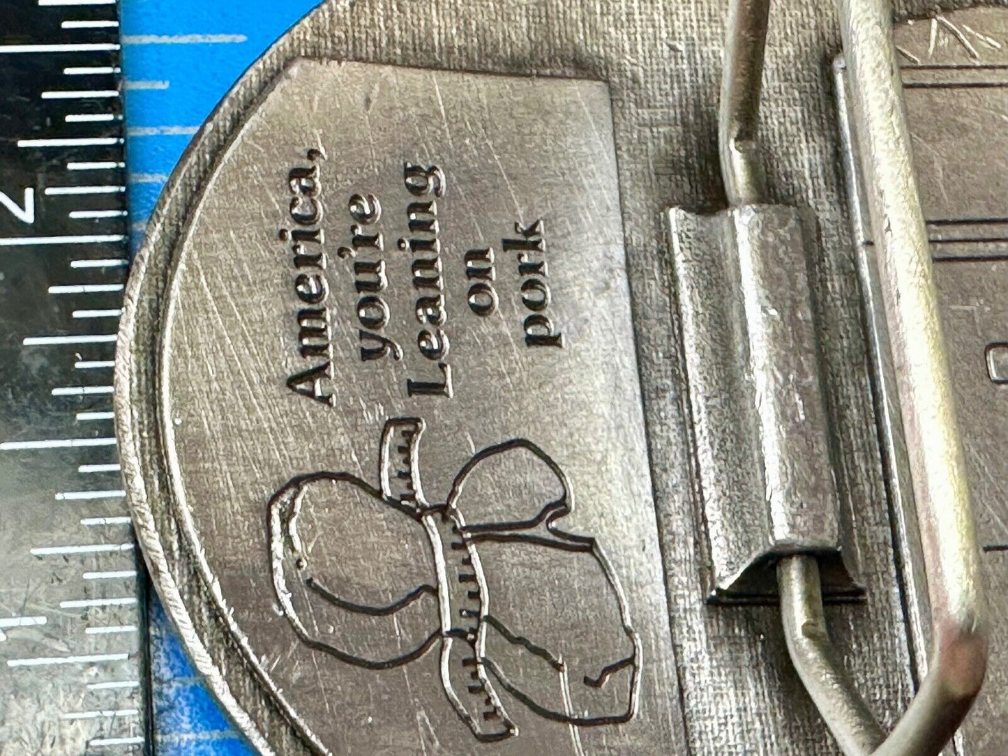 Swine Equipment Expo 10th Anniversary Cedar Falls IA 1992 Vintage Belt Buckle