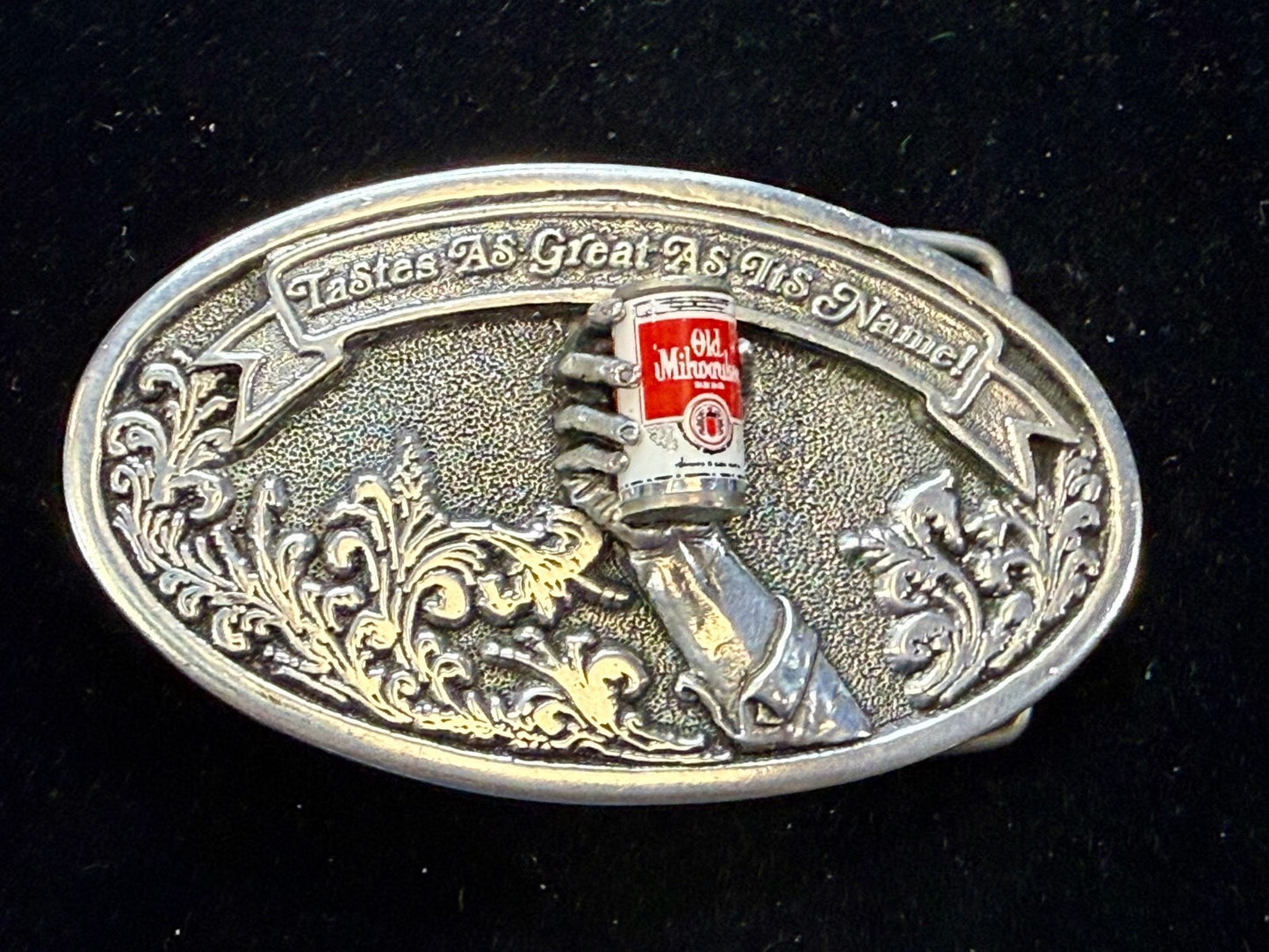 Taste as Great as Its Name Old Milwaukee Beer Promotional Belt Buckle by Adezy