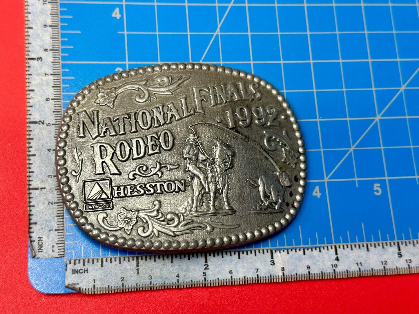 1992 Award Design Medals NFR National Finals Rodeo belt buckle