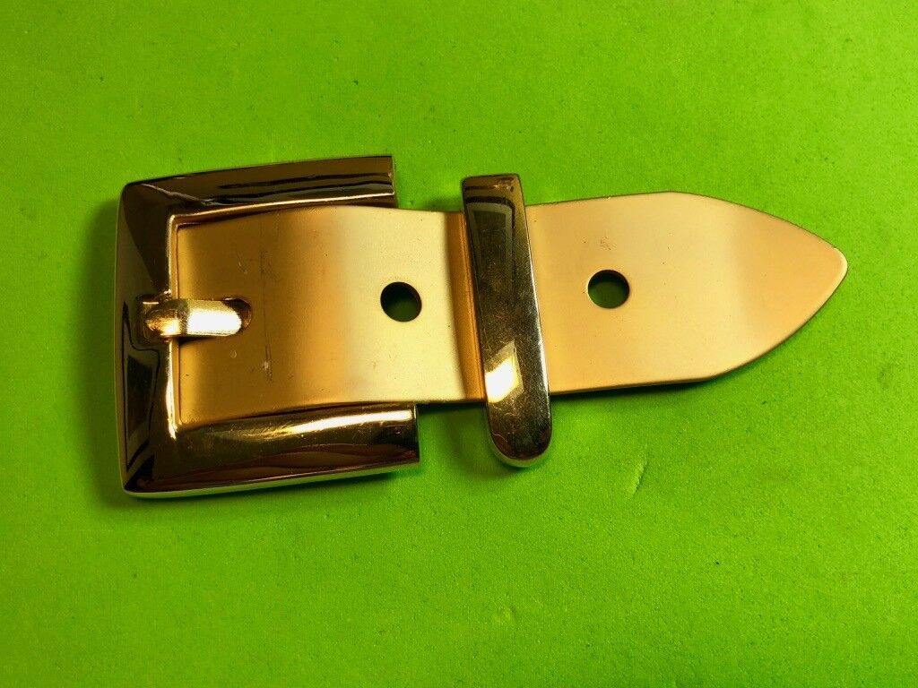 Vintage 2 piece Dress Brass Tone? Belt Buckle