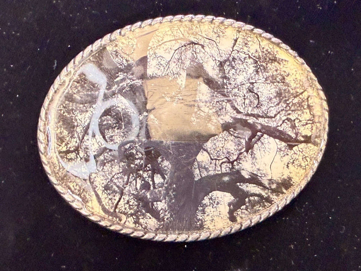 Tall Trees Leaf Forest Picture Hippy Retro Vibe Ivan Belt Buckle