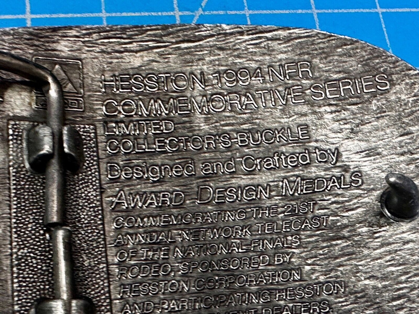 1994 ADM Hesston NFR National Finals Rodeo Cowboys Western Belt Buckle