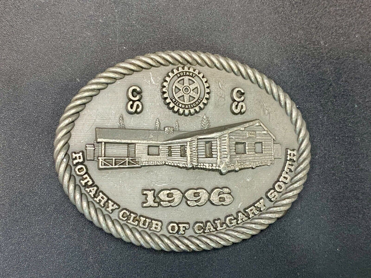 1996 Rotary Club Of Calgary South Vintage 1996 Belt Buckle