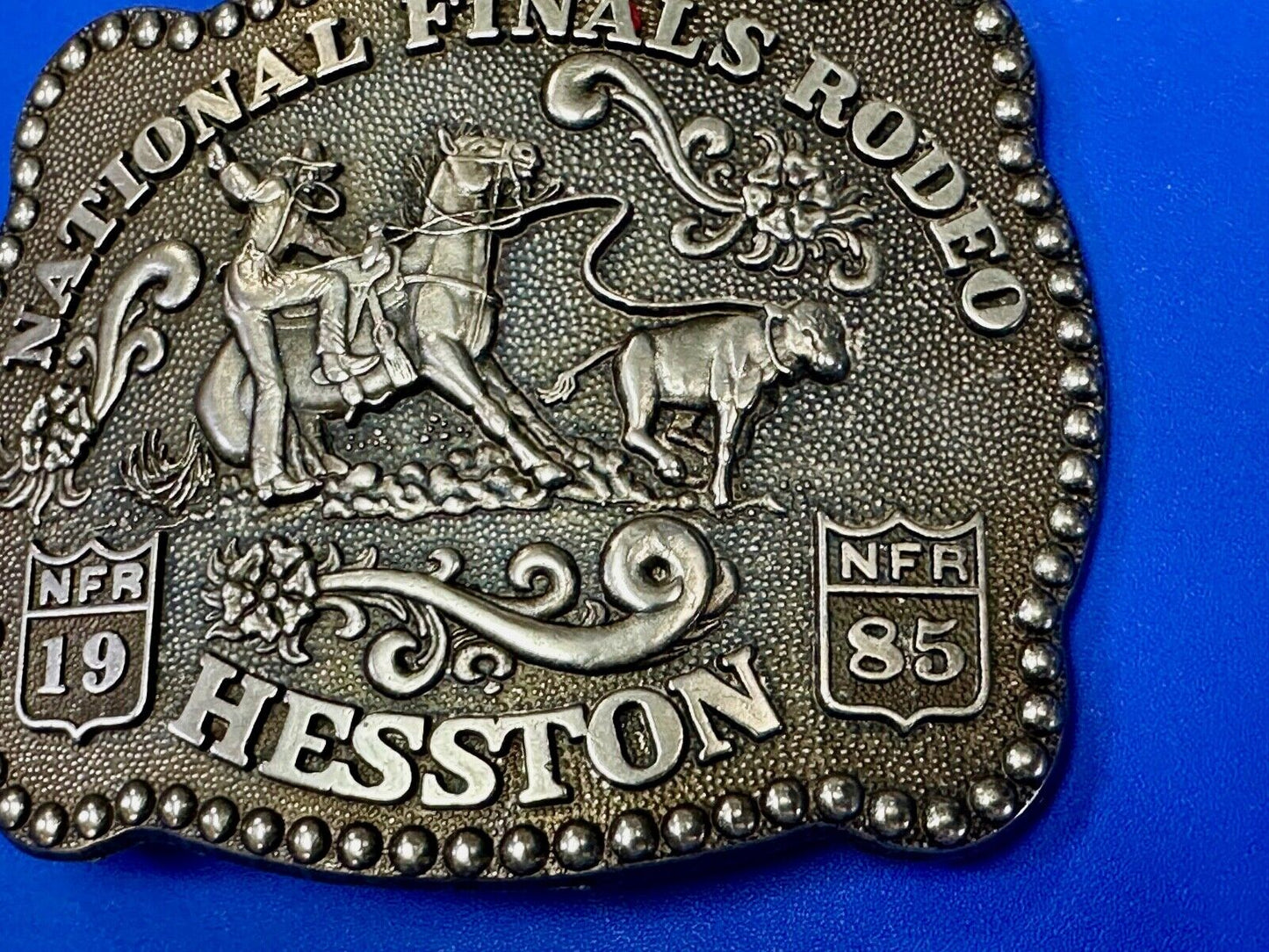 1985 Hesston National Finals Rodeo NFR Limited Edition Collectors Belt Buckle