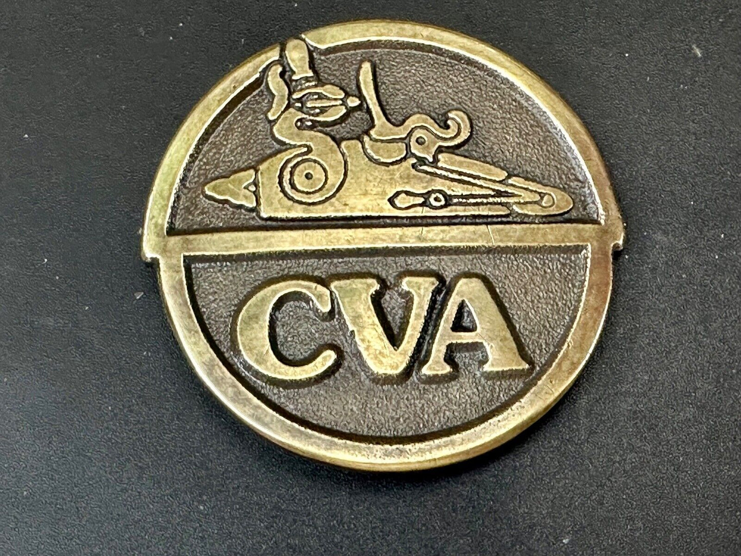 Vintage Connecticut Valley Arms CVA Mountain Rifle Gun Collectors Belt Buckle