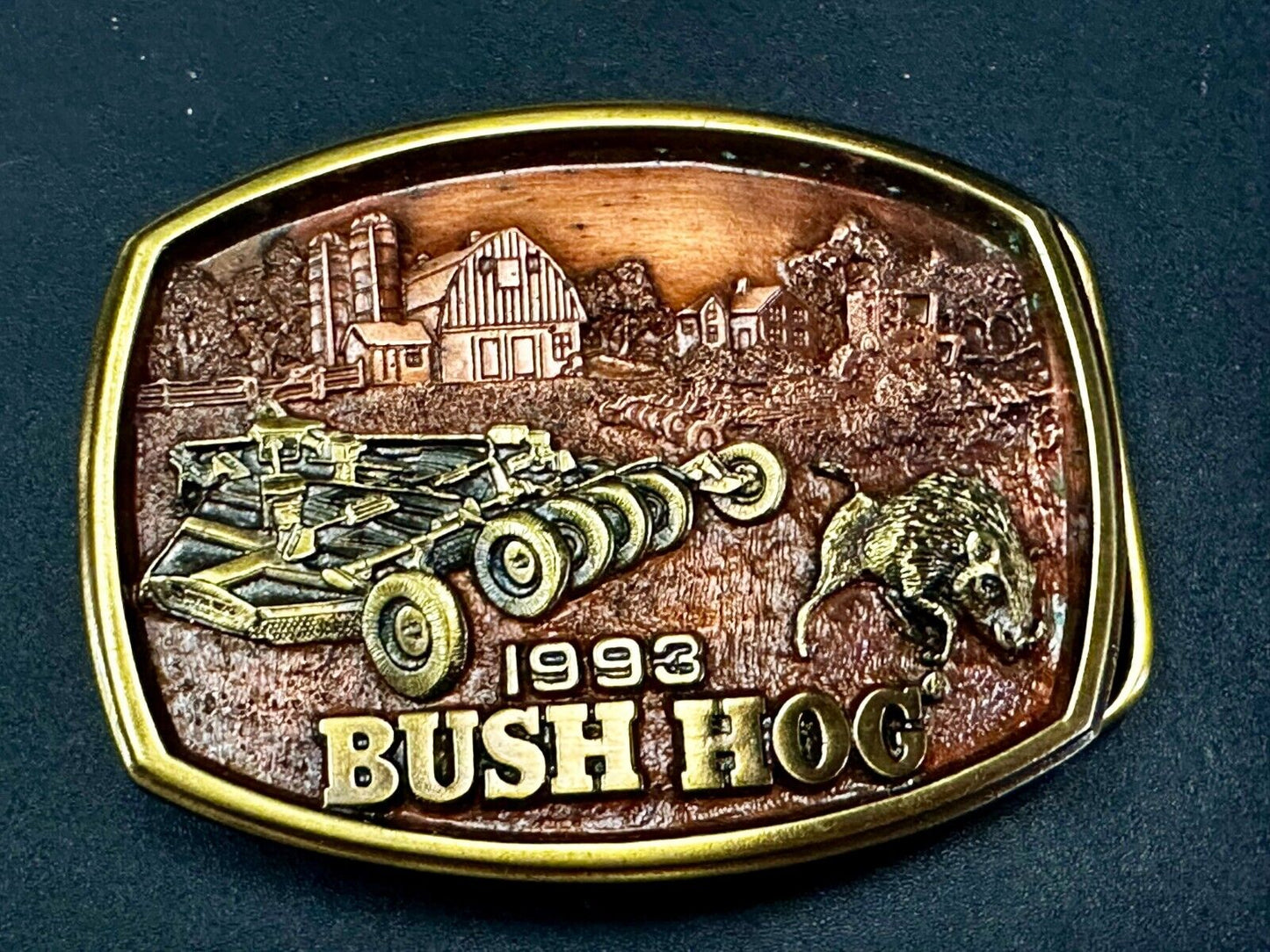 1993 Bush Hog The Legend Agriculture Machine Co. Commemorative Belt Buckle