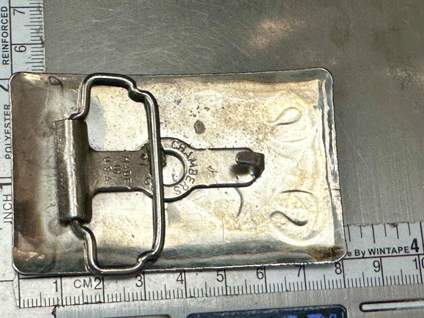 Vintage Chambers Horse Head - Engraved Horseshoe Southwestern Vibe Belt Buckle