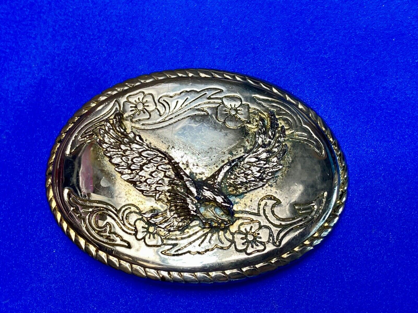 Vintage American Eagle Flying Proud belt buckle to restore