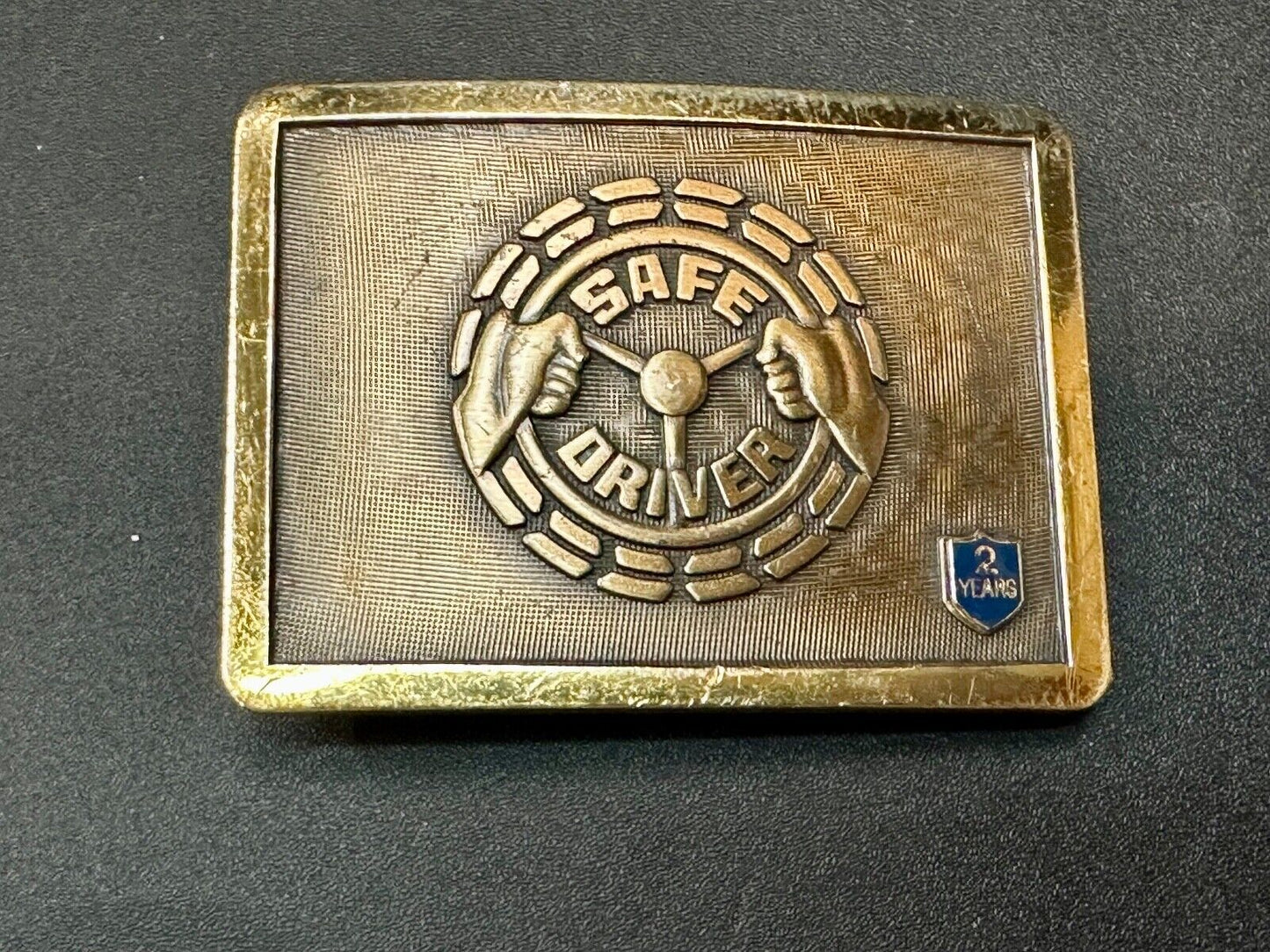 Balfour Safe driver Semi Big Rig Transport belt buckle with 2 year insert
