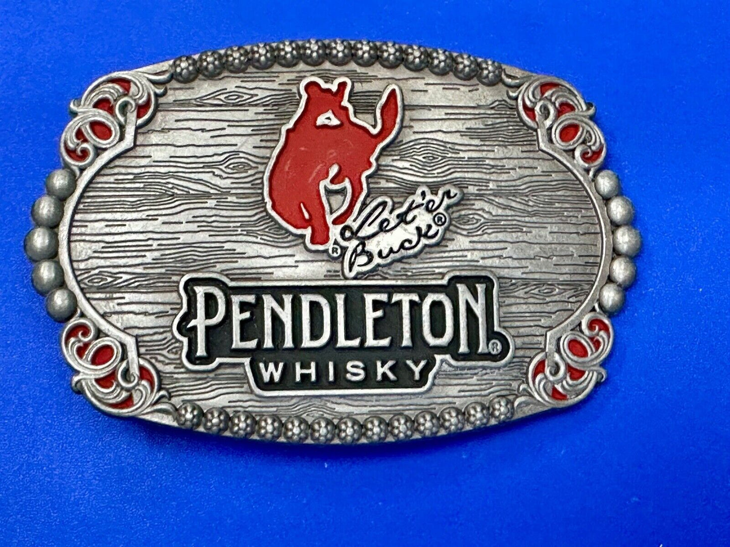 2023 Pendleton Whisky Let'er Buck Montana Silversmith Rodeo Cowboys Belt Buckle
