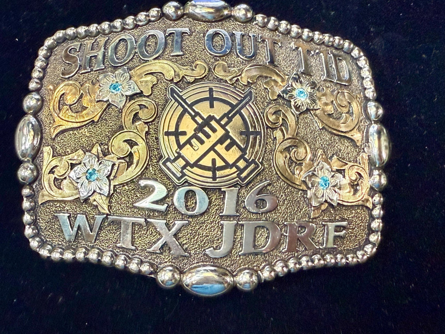 2016 WTX JDRF Budweiser Shootout NASCAR Trophy Molly's Custom Silver Belt Buckle