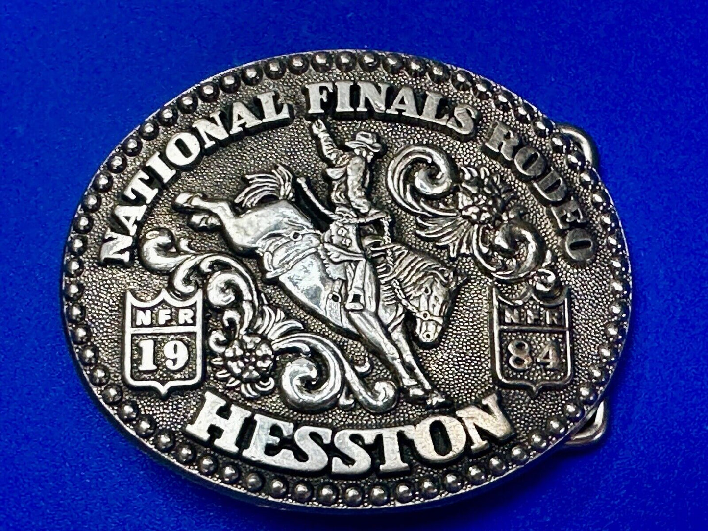1984 Youth Hesston National Finals Rodeo NFR Collectors Rodeo Cowboy Belt Buckle