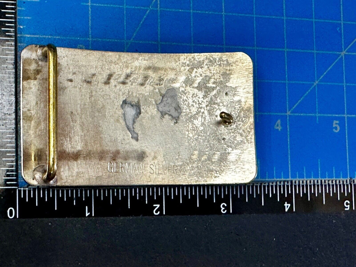 The Great State of Texas two tone German Silver rectangular Belt Buckle