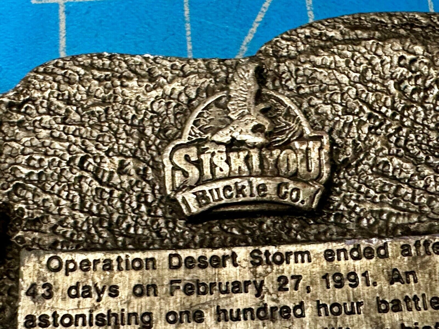 1991 Siskiyou Operation Desert Storm Belt Buckle P-92 -All Military