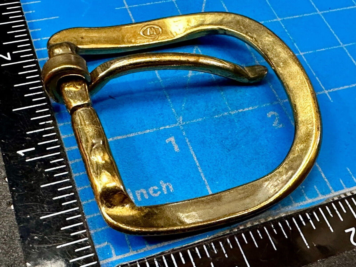 Vintage Brass Tone Replacement Belt Buckle Marked W