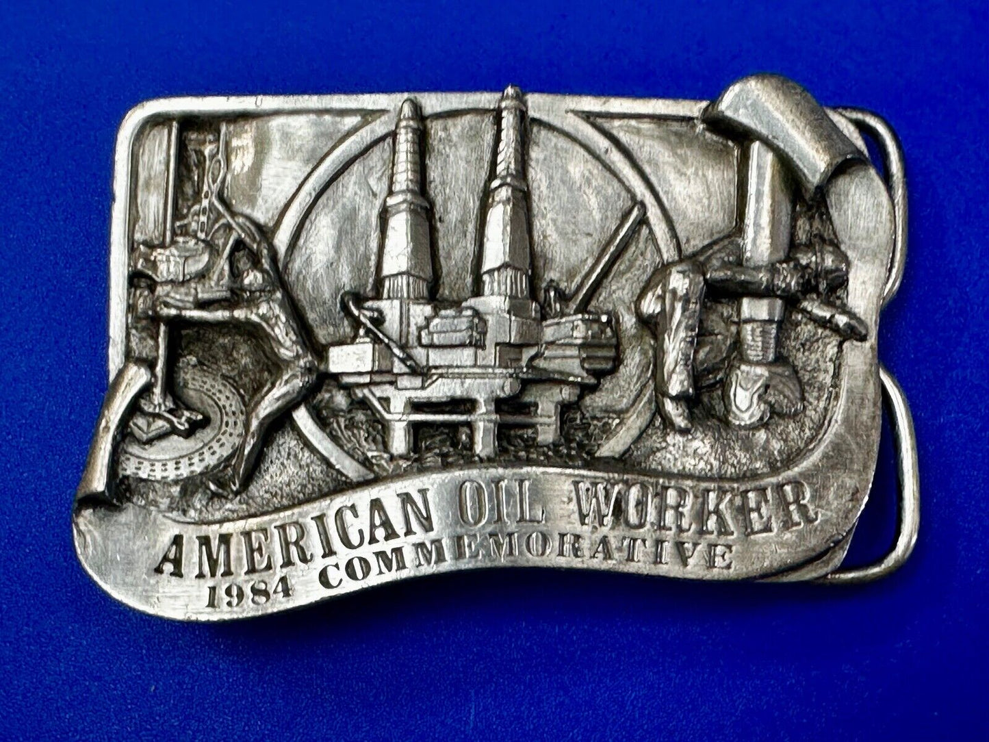 American Oil Worker 1984 Commemorative Arroyo Grande Belt Buckle