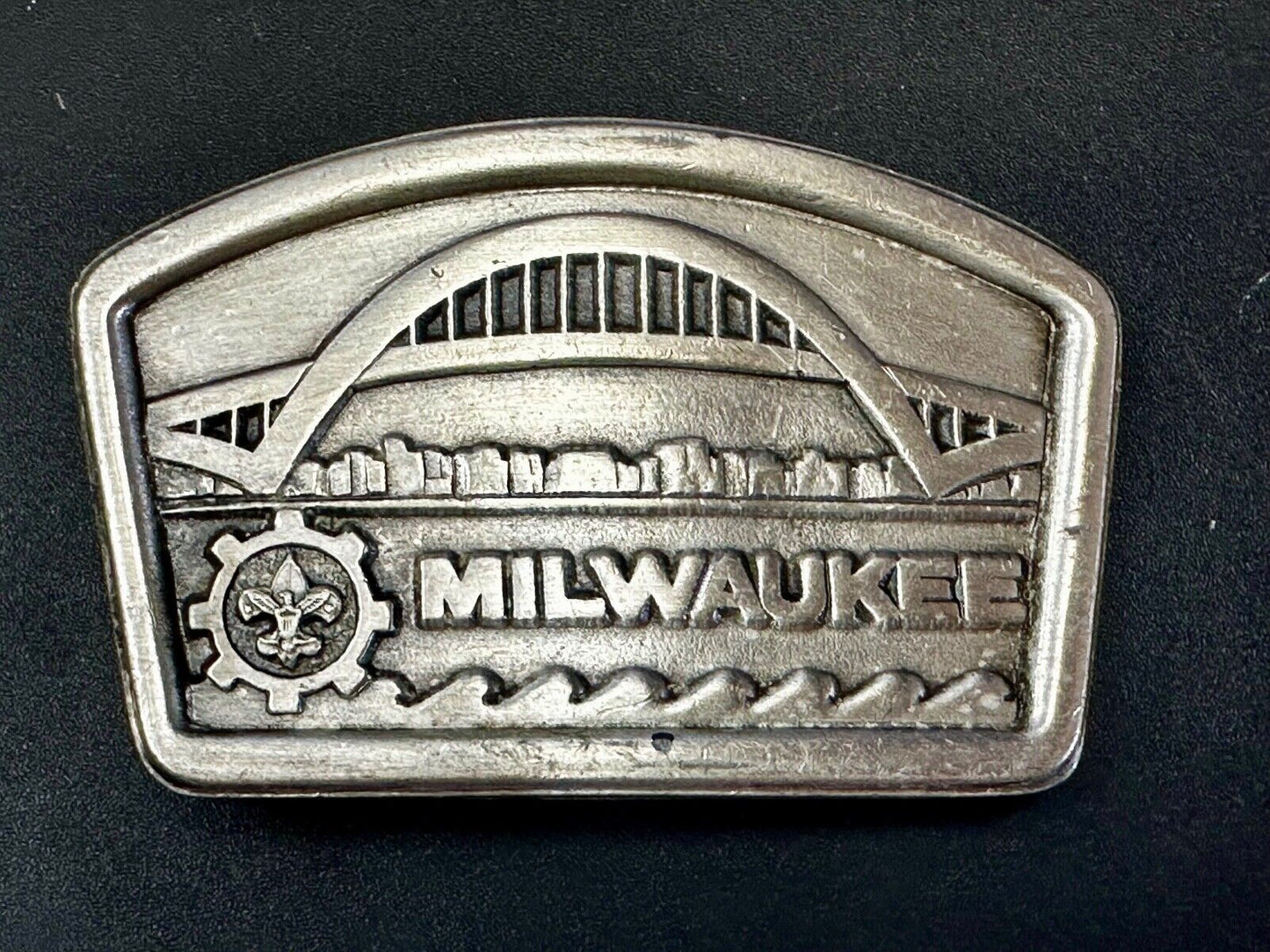 Be Prepared Do a Good Turn Daily Milwaukee Country Council BSA 1983 Belt Buckle