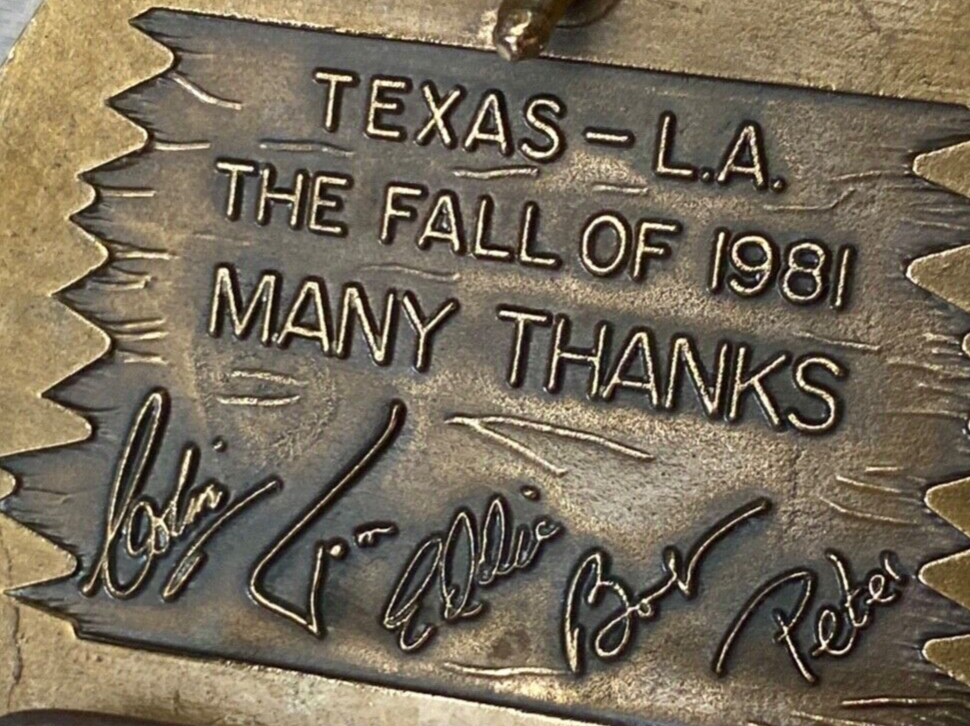 The Best Little Whorehouse in Texas Burt Dolly belt buckle Movie Wrap Crew Gift!