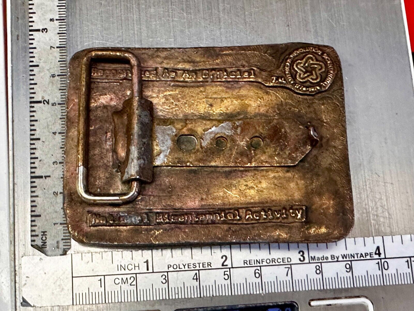 Bicentennial Wagon Train Pilgrimage Pennsylvania American Revolution Belt Buckle