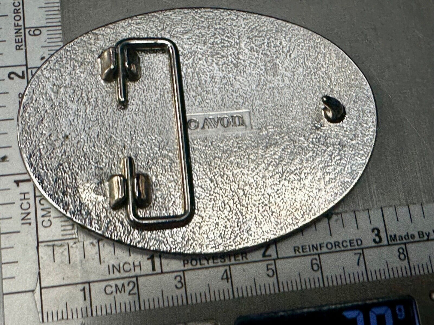 VINTAGE Avon Horse Saddle Western Ornate silver tone Belt Buckle