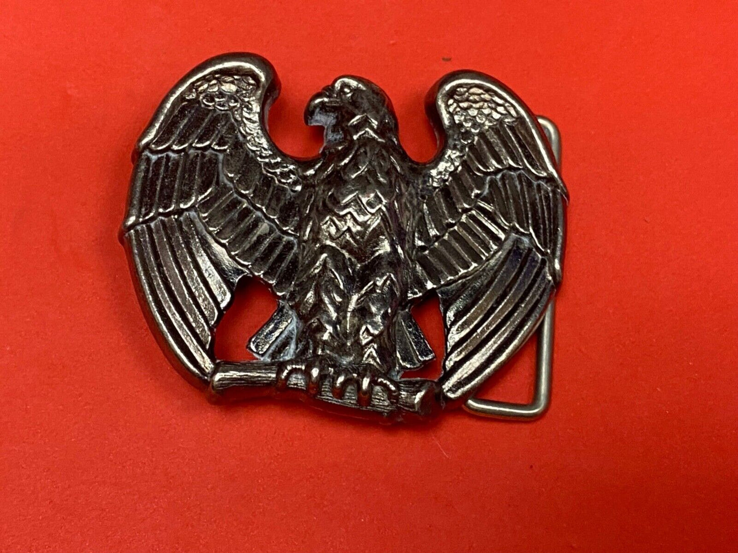 2.5" Belt Buckle Eagle Silver Metal Avon Spread Wings 3D Raptors Birds
