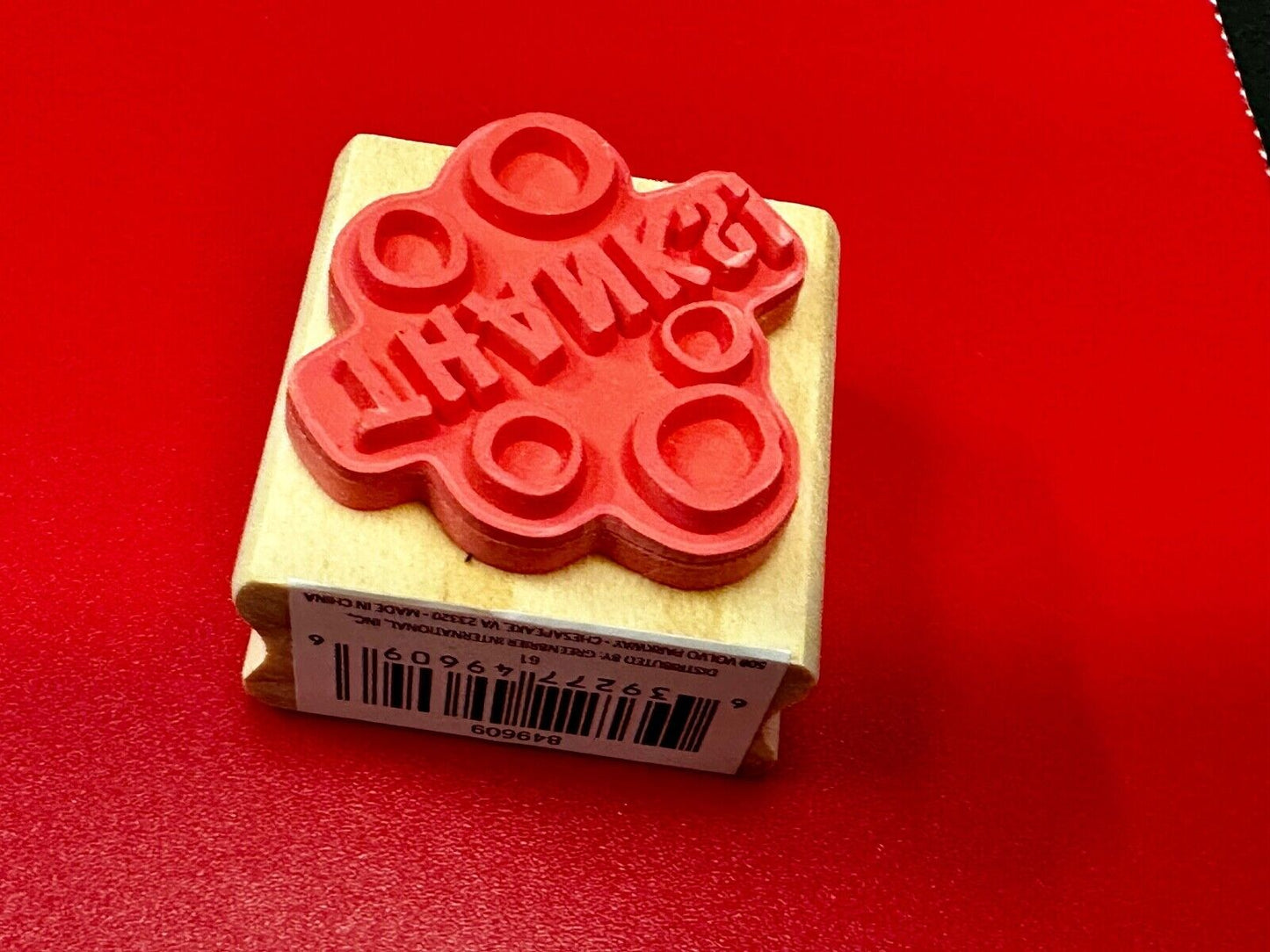 THANKS! - NOS 1.5" Rubber Stamp for Crafting and Card Making