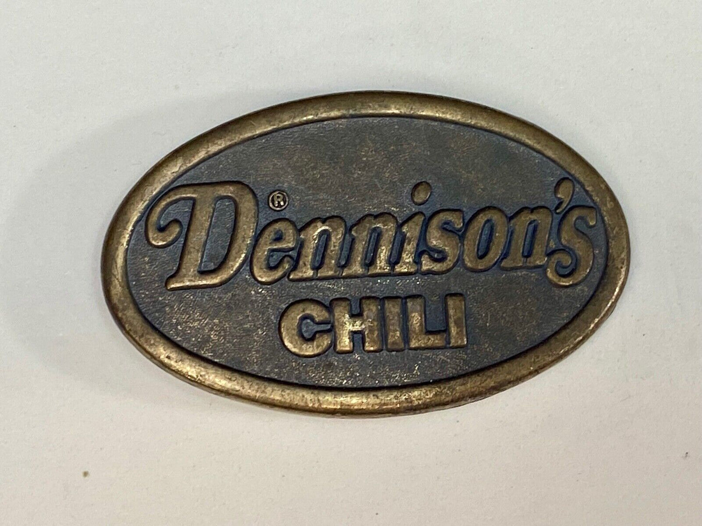 Vintage Dennison's Chili Belt Brass Tone Oval Buckle