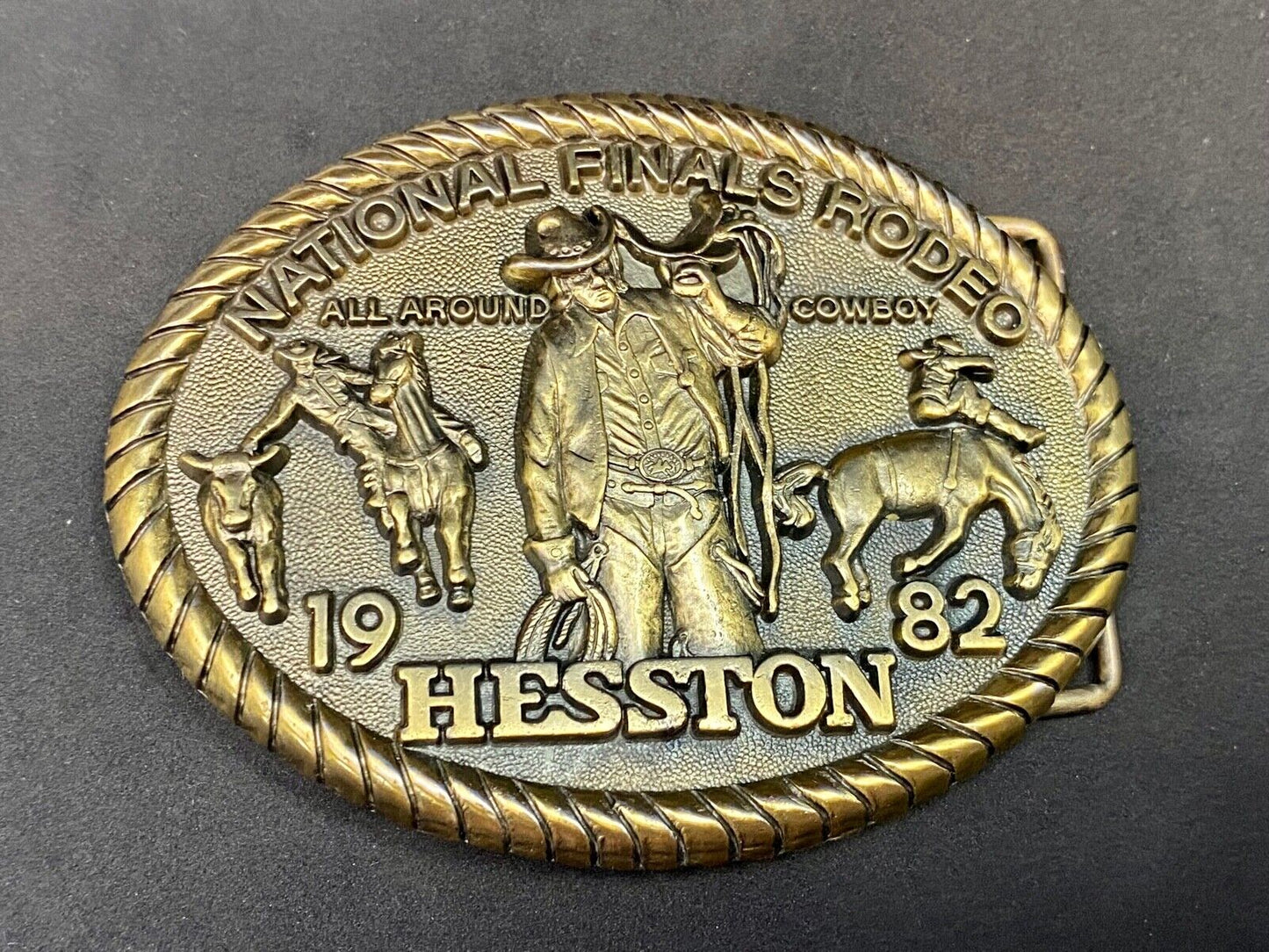 1982 Nfr Hesston Rodeo Finals, Limited Edition Collector's Belt Buckle
