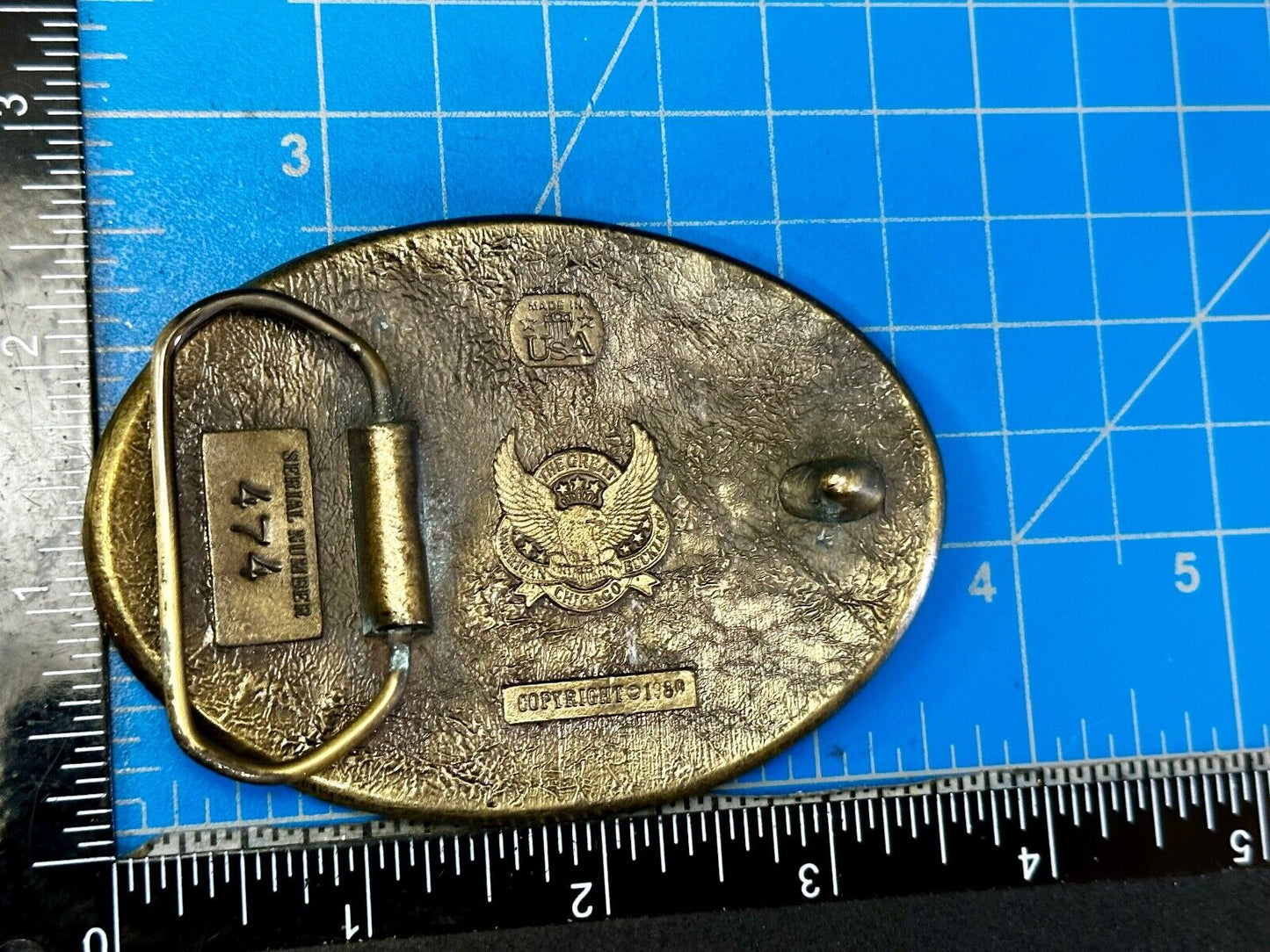 Bighorn Ram - Wildlife VTG 1980 Belt Buckle by Great American Buckle Co
