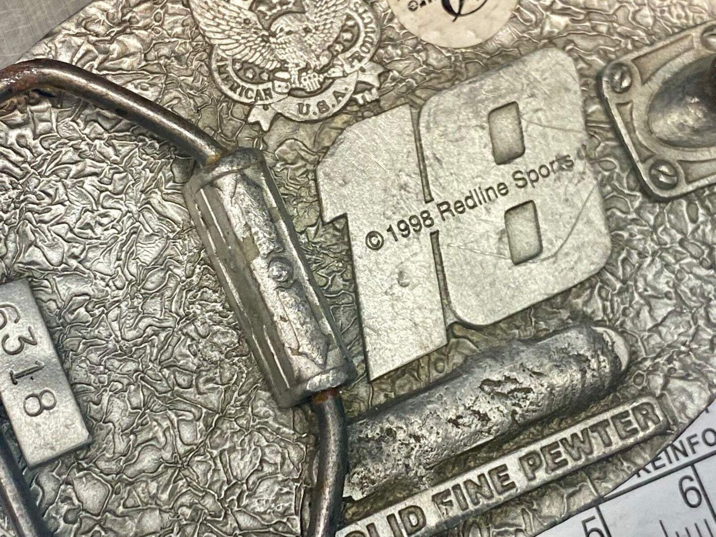1990'S Bobby Labonte Nascar # 18 Used Collectable Belt Buckle By Redline Sports