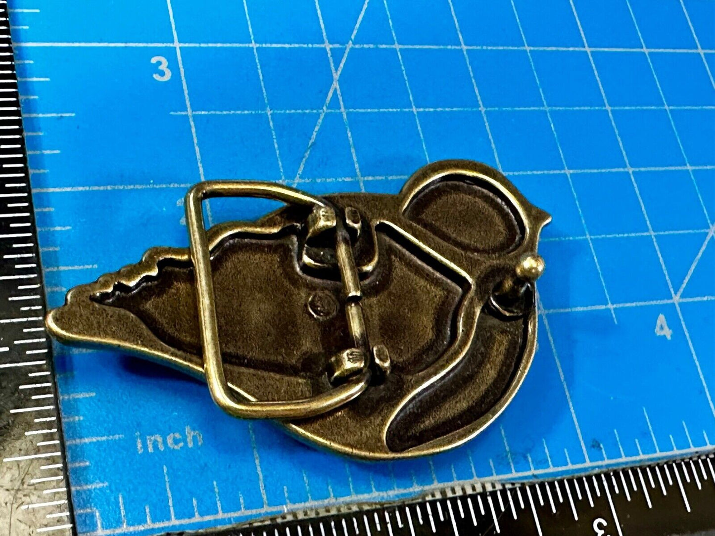 Bird Dove Shaped Cutout Figure Brass Tone Belt Buckle by Relic