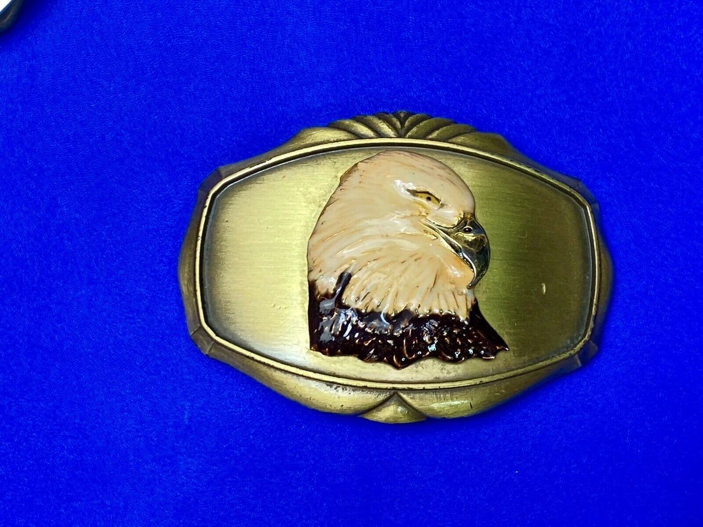 Vintage 1978 American Usa Bald Eagle Commemorative Belt Buckle By Raintree