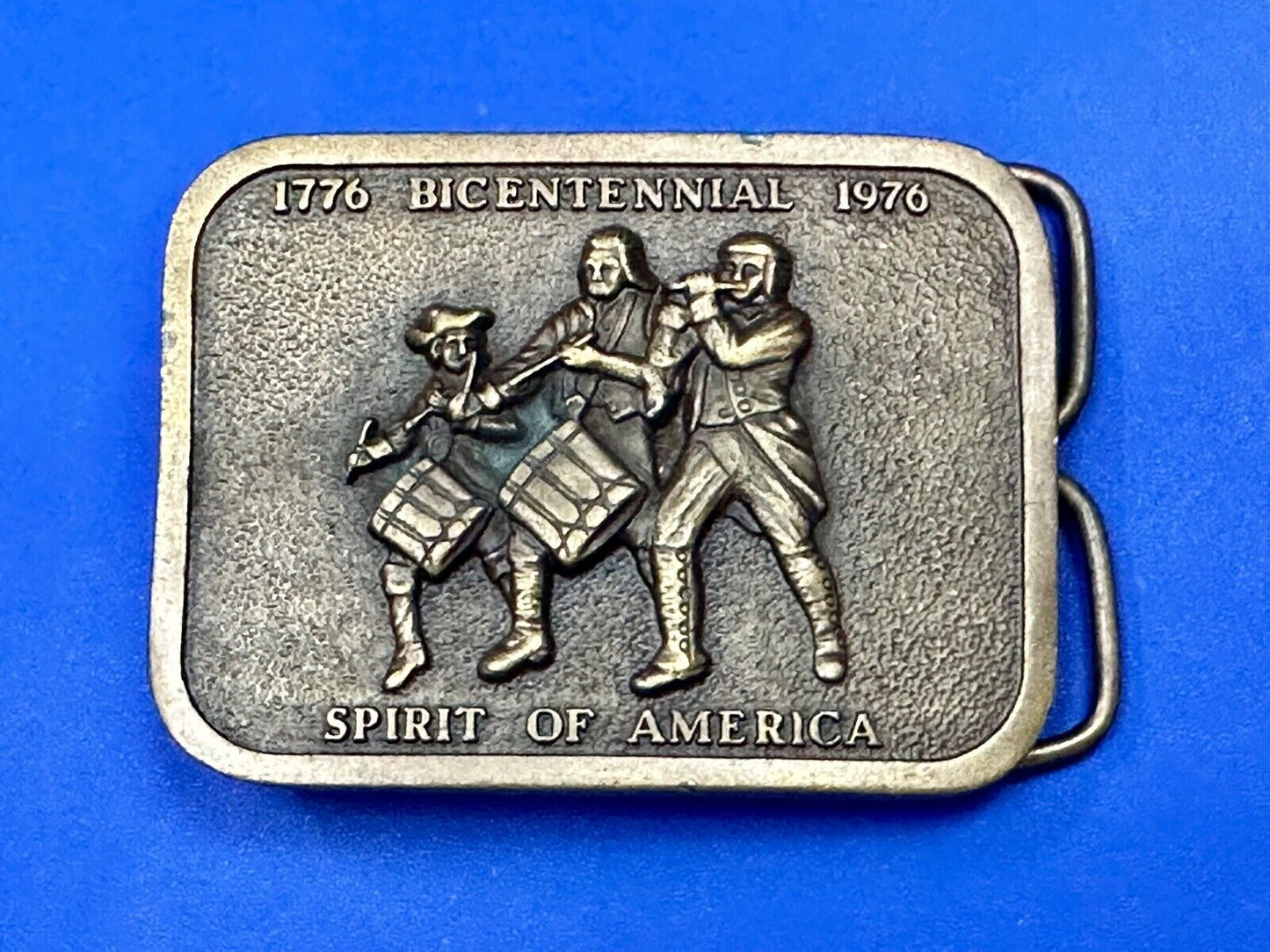 Vintage Bicentennial - Spirit of America Patriotic USA bergamot belt buckle