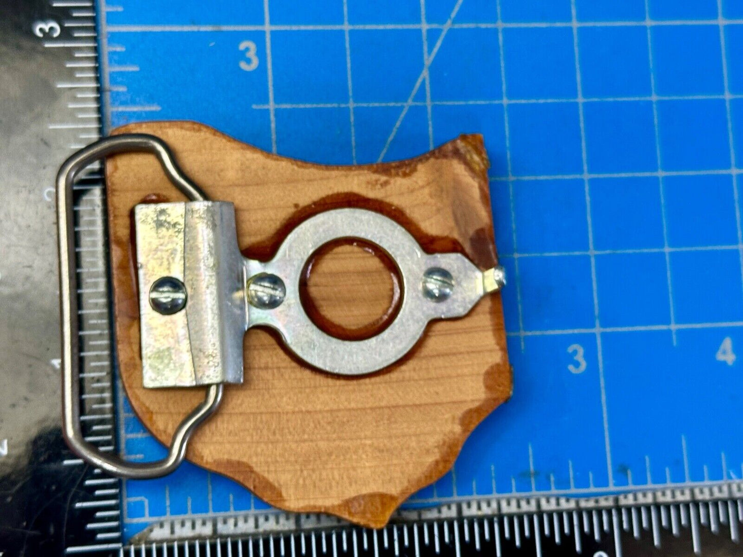 Artisan OHIO state cutout Custom Project wood Belt Buckle Sports fan?