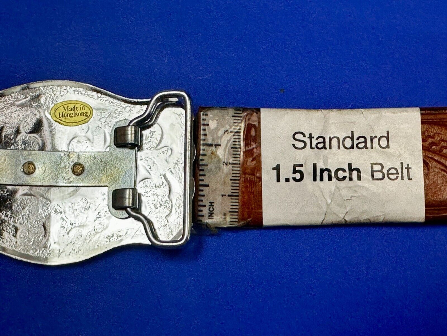 Vintage Cowboy Saddle Bronc Bucking Horse Two tone Belt Buckle