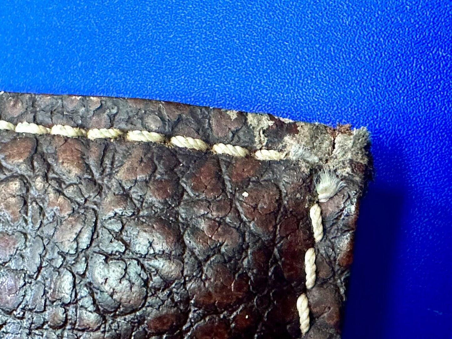 vintage brown leather belt buckle to restore