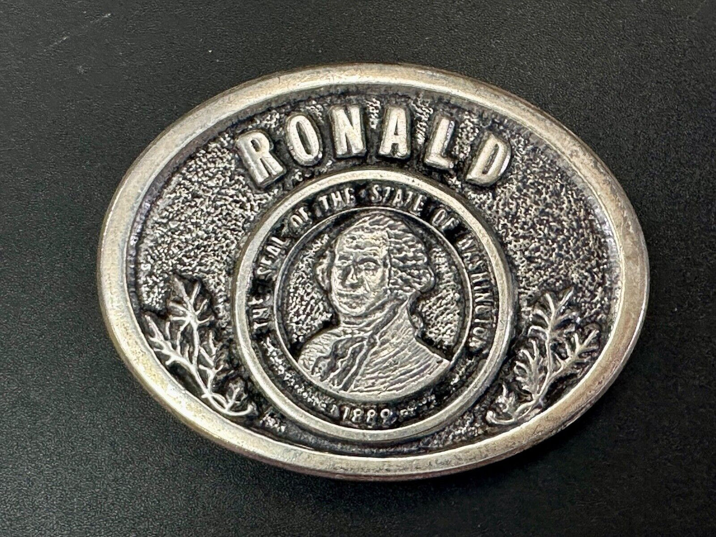 The Seal of the State of Washington Ronald Vtg 1889 belt buckle Art Collectibles