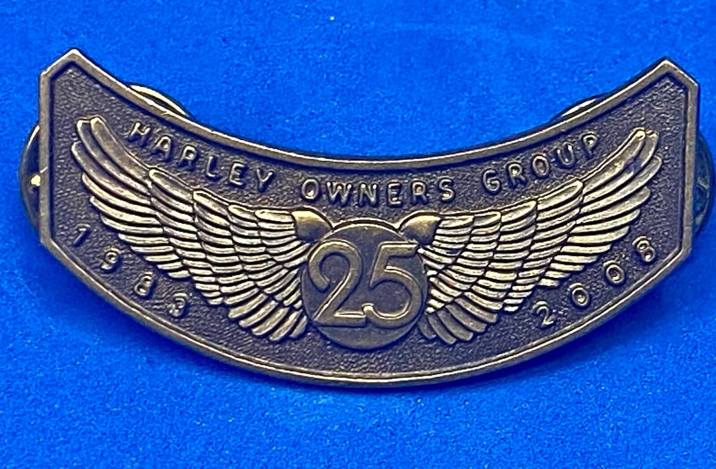 2008 HOG Harley Davidson Motorcycles Members Group 25 Years Jacket Pin
