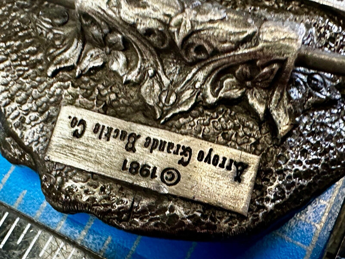 Vintage 1982 American Cowboy Commemorative Vintage Arroyo Grande Belt Buckle