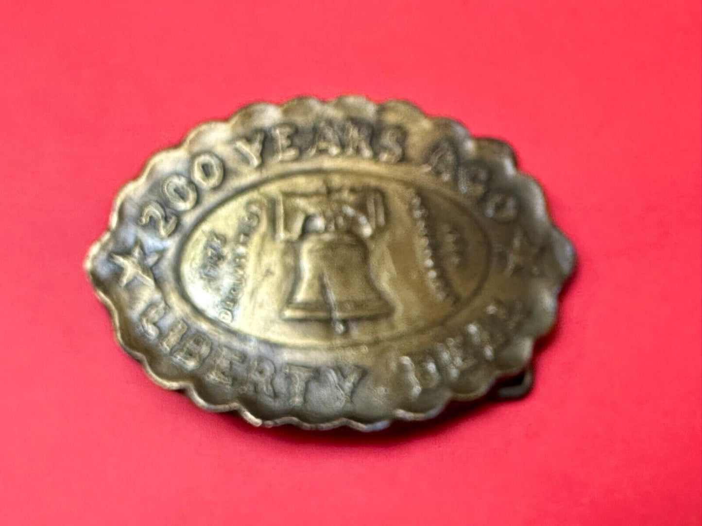 200 years ago Liberty bell commemorative patriotic belt buckle