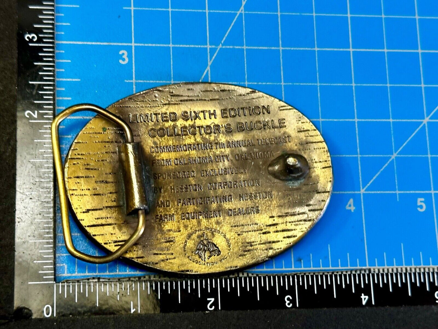 1980 Hesston Belt Buckle. Team Roping. Sixth Edition, National Finals Rodeo