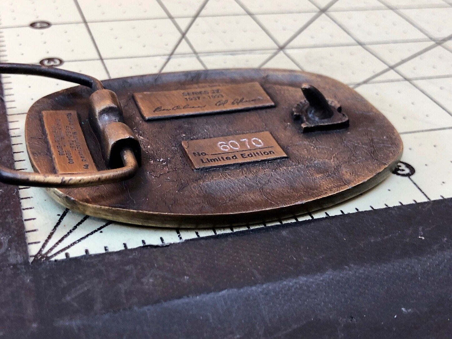 TISCO - 56 years tractor farming parts supply store advertising belt buckle