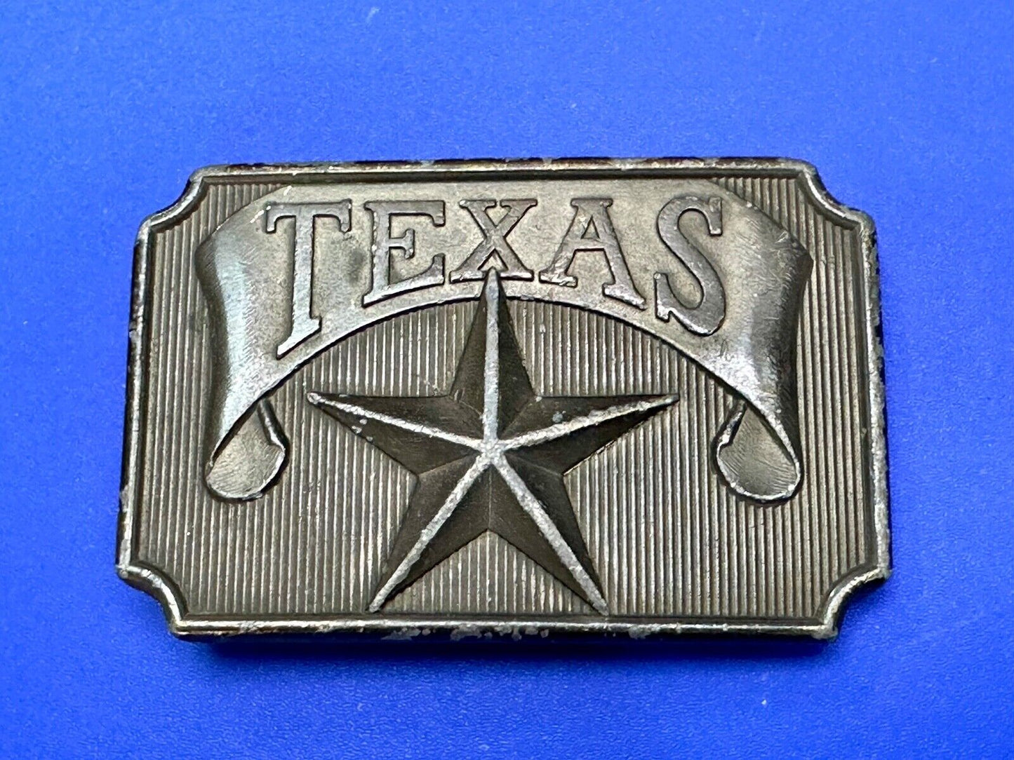 TEXAS State Pride - RAISED STAR centered western framed Belt Buckle by Exolvaco